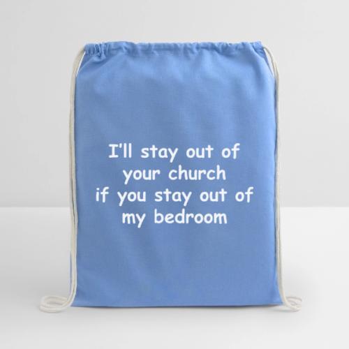 Church - Bedroom - Cotton Drawstring Bag