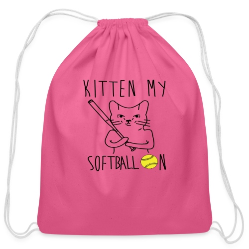 kitten my softballon - Cotton Drawstring Bag