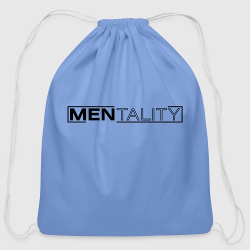 Mentality Black - Cotton Drawstring Bag