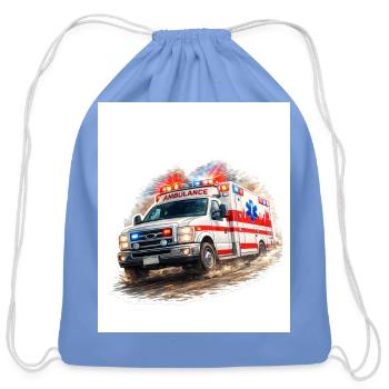 Paramedic Life Saver – Emergency Ambulance Hero - Cotton Drawstring Bag - carolina blue - Front