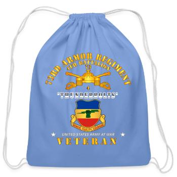 Thunderbolts Armor Regiment Veteran - Cotton Drawstring Bag - carolina blue - Front