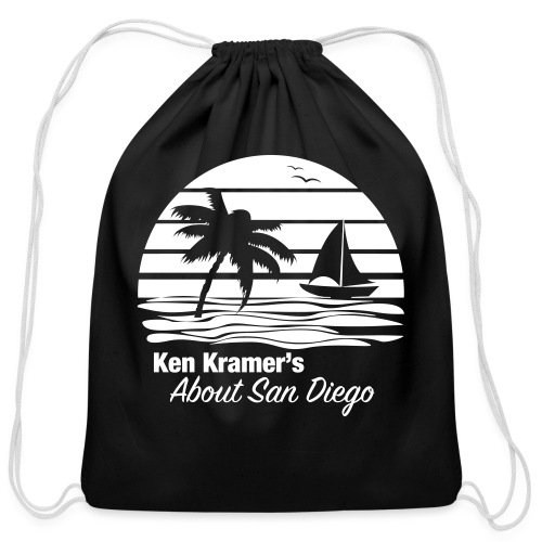 Ken's Awesome Monochrome Logo - Cotton Drawstring Bag