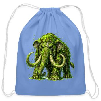 Mossy Slime Mammoth - Cotton Drawstring Bag - carolina blue - Front