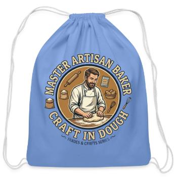 Master Artisan Baker Craft in Dough - Cotton Drawstring Bag - carolina blue - Front