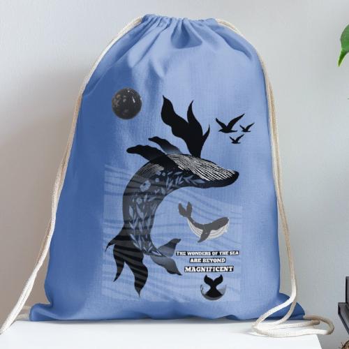 The Wonders Of The Sea - Cotton Drawstring Bag