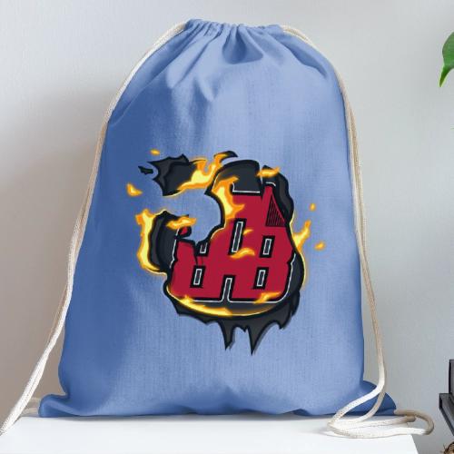 BAB Logo on FIRE! - Cotton Drawstring Bag