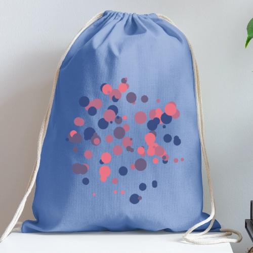 colored circles - Cotton Drawstring Bag