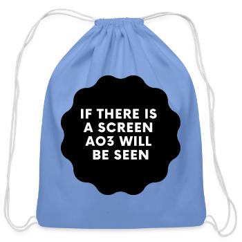 If there is a screen Ao3 will be seen - Cotton Drawstring Bag - carolina blue - Front