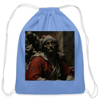 The Depths of Redemption - Cotton Drawstring Bag - carolina blue - Front
