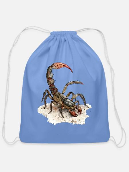 Scorpion - Cotton Drawstring Bag - carolina blue