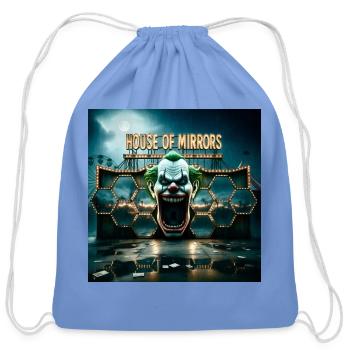 House Of Mirrors - Cotton Drawstring Bag - carolina blue - Front