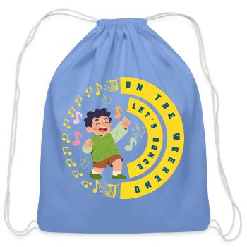 Let's Dance - Cotton Drawstring Bag - carolina blue - Front