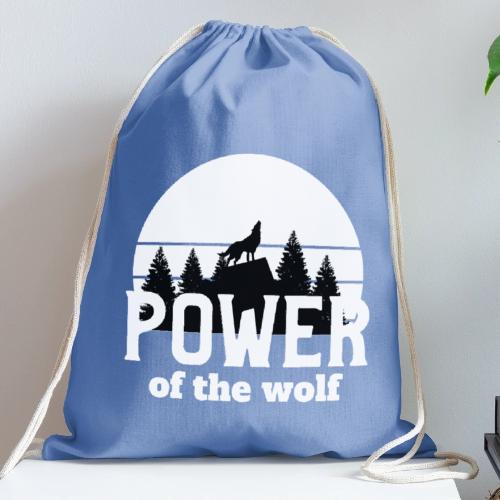 Power Of The Wolf - Cotton Drawstring Bag