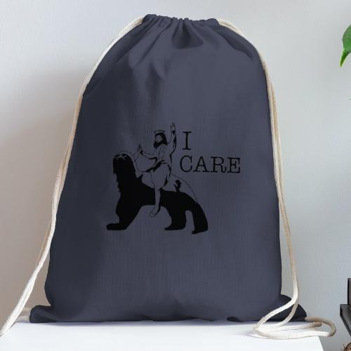 I care - Cotton Drawstring Bag