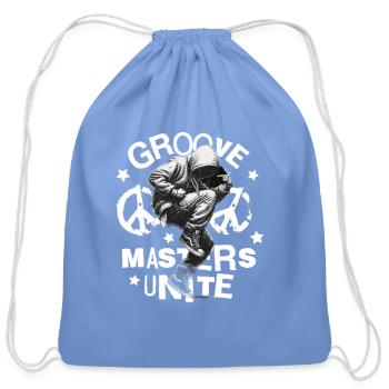 Groove Masters Unite - Cotton Drawstring Bag - carolina blue - Front