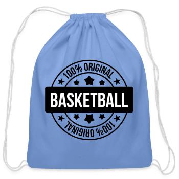 Basketball / Basketball / Basketball / Sports - Cotton Drawstring Bag - carolina blue - Front