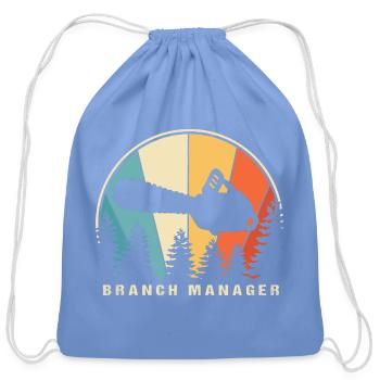 Bûcheron Maître de la tronçonneuse - Sac à cordon en coton - bleu caroline - Devant