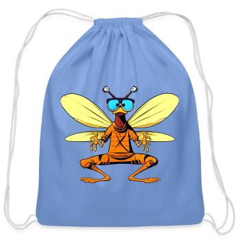 Fly Yogi - Cotton Drawstring Bag - carolina blue - Front