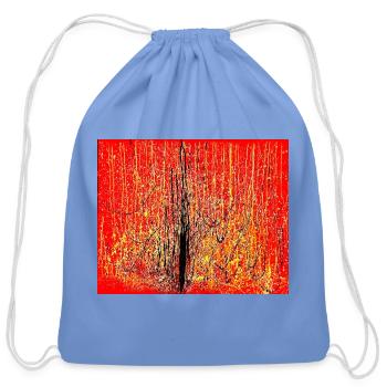 Crimson Reign - Cotton Drawstring Bag - carolina blue - Front
