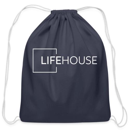 LH Logo White - Cotton Drawstring Bag