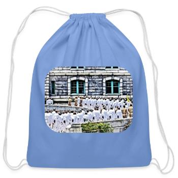After the Noon Meal Formation - Cotton Drawstring Bag - carolina blue - Front