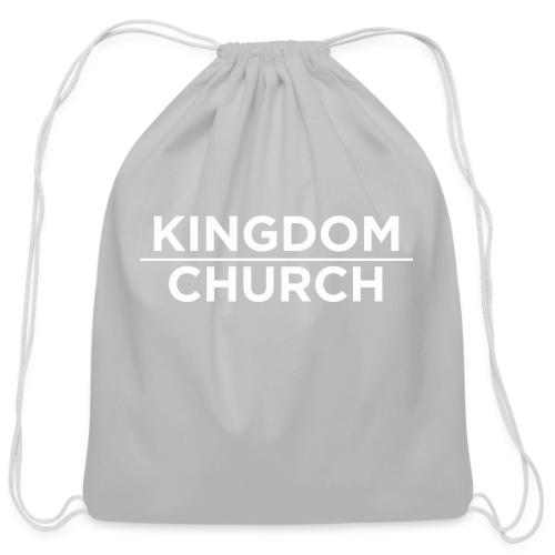 KingdomOverChurchWhite - Cotton Drawstring Bag