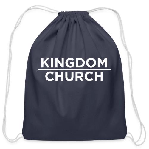 KingdomOverChurchWhite - Cotton Drawstring Bag