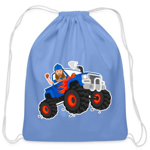 Handyman Hal's Awesome Monster Truck Ride - Cotton Drawstring Bag