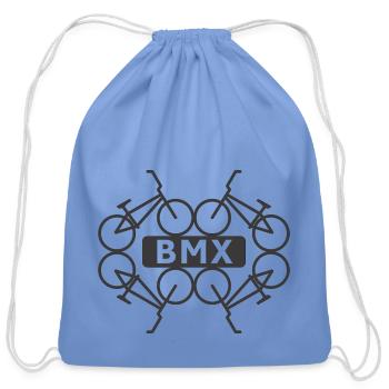 BMX MIRROR EFFECT - Cotton Drawstring Bag - carolina blue - Front
