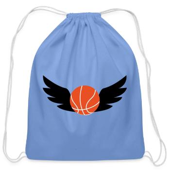 Basketball / Basketball / Basketball / Sports - Cotton Drawstring Bag - carolina blue - Front
