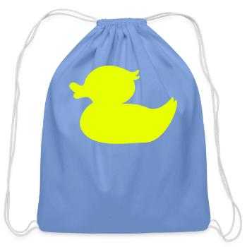 Rubber Duck - Cotton Drawstring Bag - carolina blue - Front