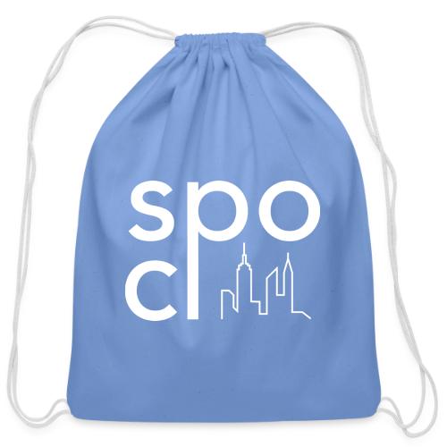 DCOMmentaries SpoCi White Logo - Cotton Drawstring Bag