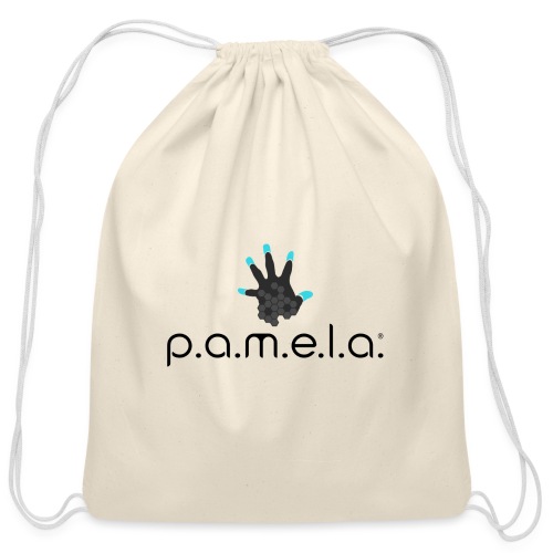 P.A.M.E.L.A. Logo Black - Cotton Drawstring Bag