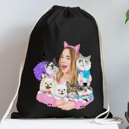 Jahnnalee & The Furry Kiddos - Cotton Drawstring Bag
