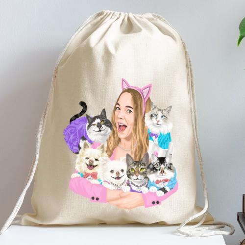Jahnnalee & The Furry Kiddos - Cotton Drawstring Bag