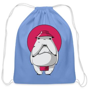 Spirited Home and Away - Cotton Drawstring Bag - carolina blue - Front