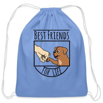 Dogue De Bordeaux Best Friends For Life - Cotton Drawstring Bag - carolina blue - Front