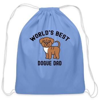 World's Best Dogue De Bordeaux Dad - Cotton Drawstring Bag - carolina blue - Front
