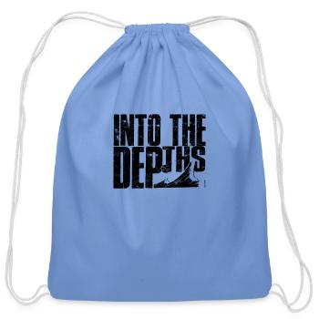 Into the Depths - Canyon - Cotton Drawstring Bag - carolina blue - Front