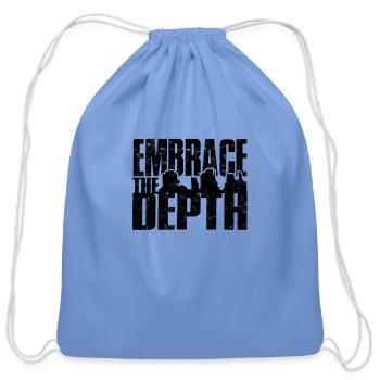 Embrace the Depth - Canyon - Cotton Drawstring Bag - carolina blue - Front