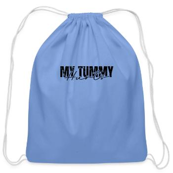 My Tummy Hurts - Discomfort - Cotton Drawstring Bag - carolina blue - Front