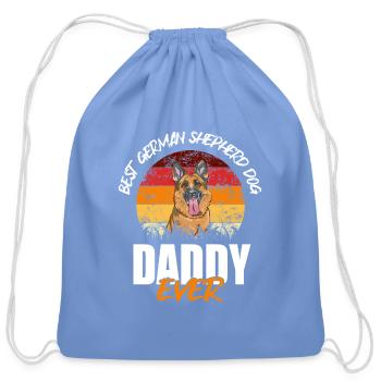 Best German Shephard Daddy - Cotton Drawstring Bag - carolina blue - Front