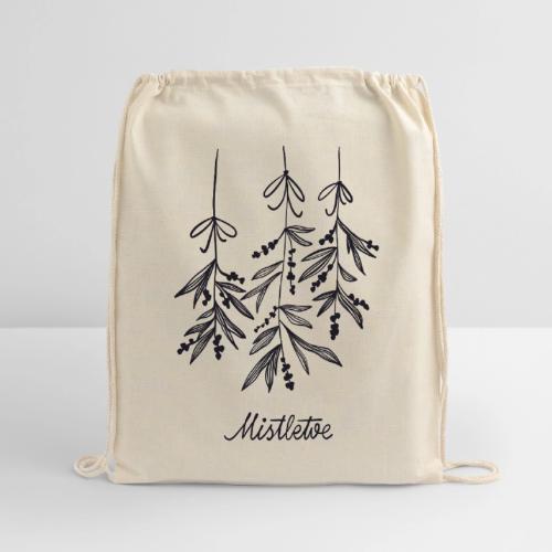 Mistletoe - Cotton Drawstring Bag