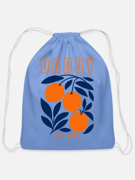 Daddy 2027 - Cotton Drawstring Bag - carolina blue