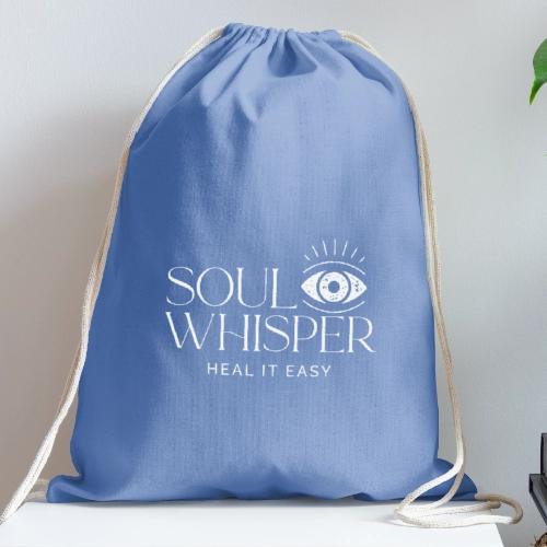 Soul Whisper - White Design - Cotton Drawstring Bag