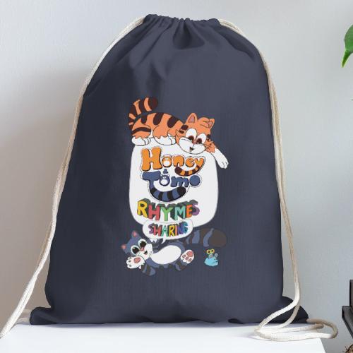 Honey and Tomo Rhymes Sharing - Cotton Drawstring Bag