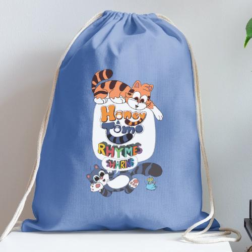 Honey and Tomo Rhymes Sharing - Cotton Drawstring Bag