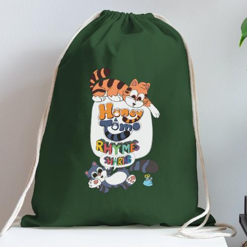 Honey and Tomo Rhymes Sharing - Cotton Drawstring Bag