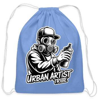 Urban Artist Tribe Spray Art - Cotton Drawstring Bag - carolina blue - Front