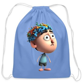 Boy - Cotton Drawstring Bag - carolina blue - Front
